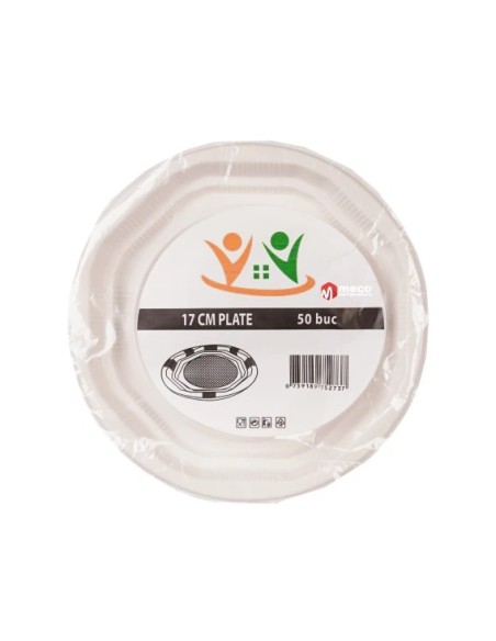 Set 50 farfurii,17 cm, biodegradabile