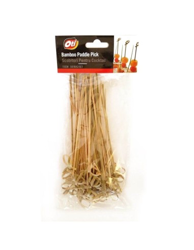 Set 50 scobitori bambus, frigarui, aperitiv, 15 cm