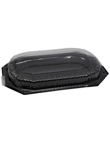 Set 10 platouri negre, 45 cm, pentru aperitive