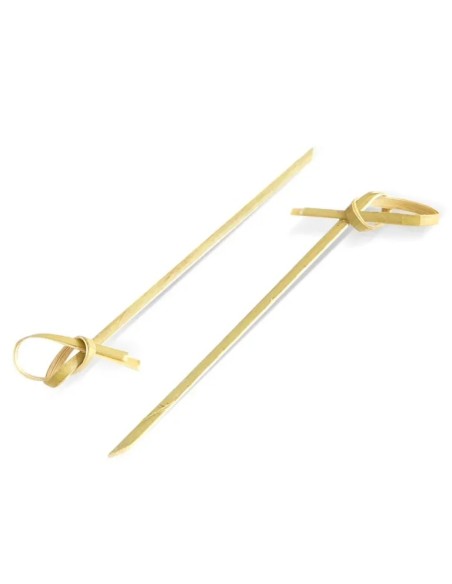 Set 50 betisoare aperitiv, cocktail, din bambus, cu nod, 9 CM